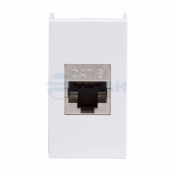 Ком.роз. RJ45 кат.6 экран., 8P8C, Viva, белая, 1мод (45068) DKC