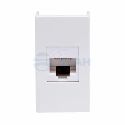 Ком.роз. RJ45 кат.6, 8P8C, Viva, белая, 1мод (45058) DKC