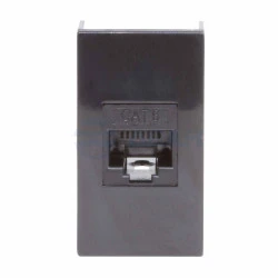 Розетка RJ-45 кат.6,Viva,1 мод.,черн (45258) DKC